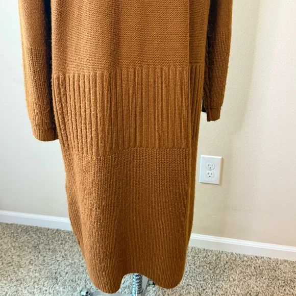 SANCTUARY Rust Long Cardigan Size Large Open Pockets - Picture 8 of 10